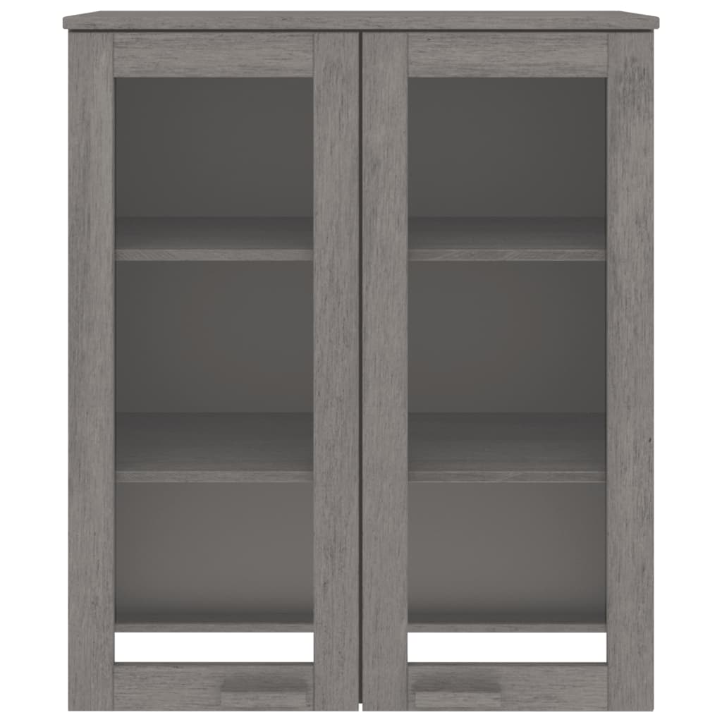 Világosszürke fenyőfa felső elem magasszekrényhez 85x35x100 cm