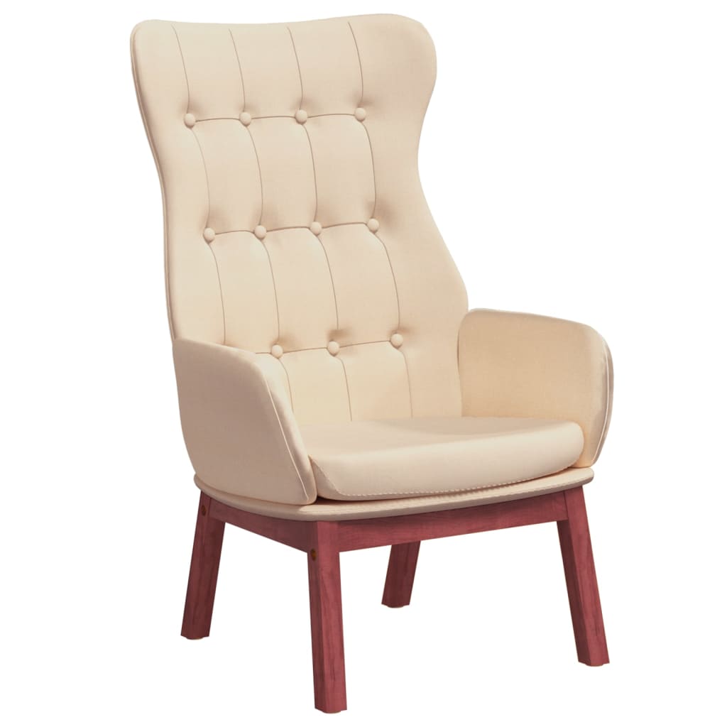 Krémszínű szövet pihenőfotel