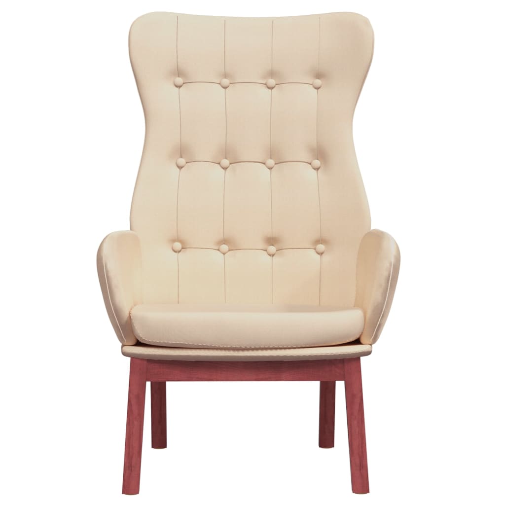 Krémszínű szövet pihenőfotel