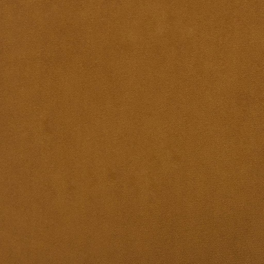 Barna bársony lábzsámoly 60 x 60 x 39 cm