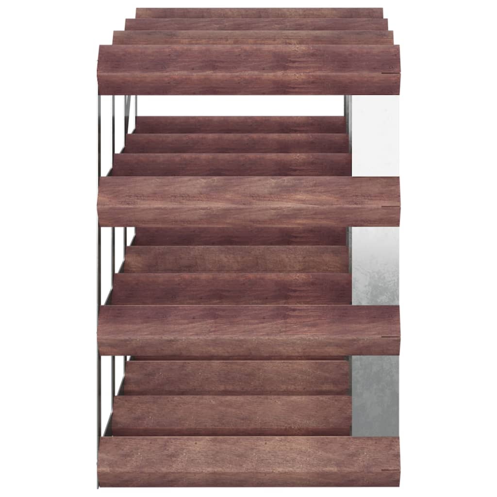 Barna tömör fenyőfa bortartó 12 palackhoz