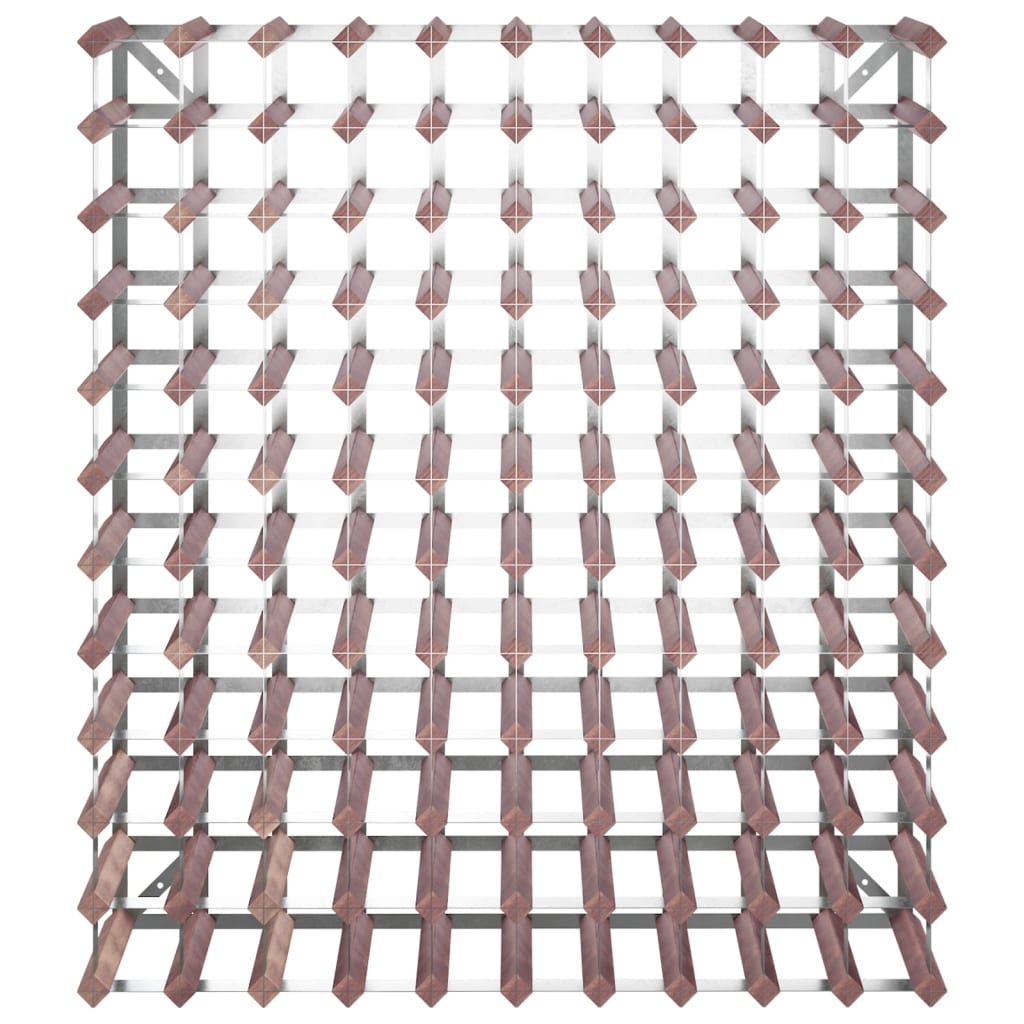 Barna tömör fenyőfa bortartó 120 palackhoz