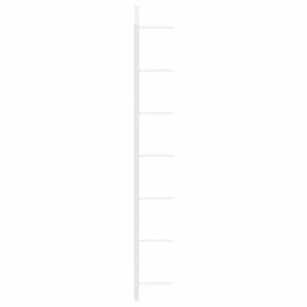 2 db fehér fém falra szerelhető bortartó állvány 7 palacknak