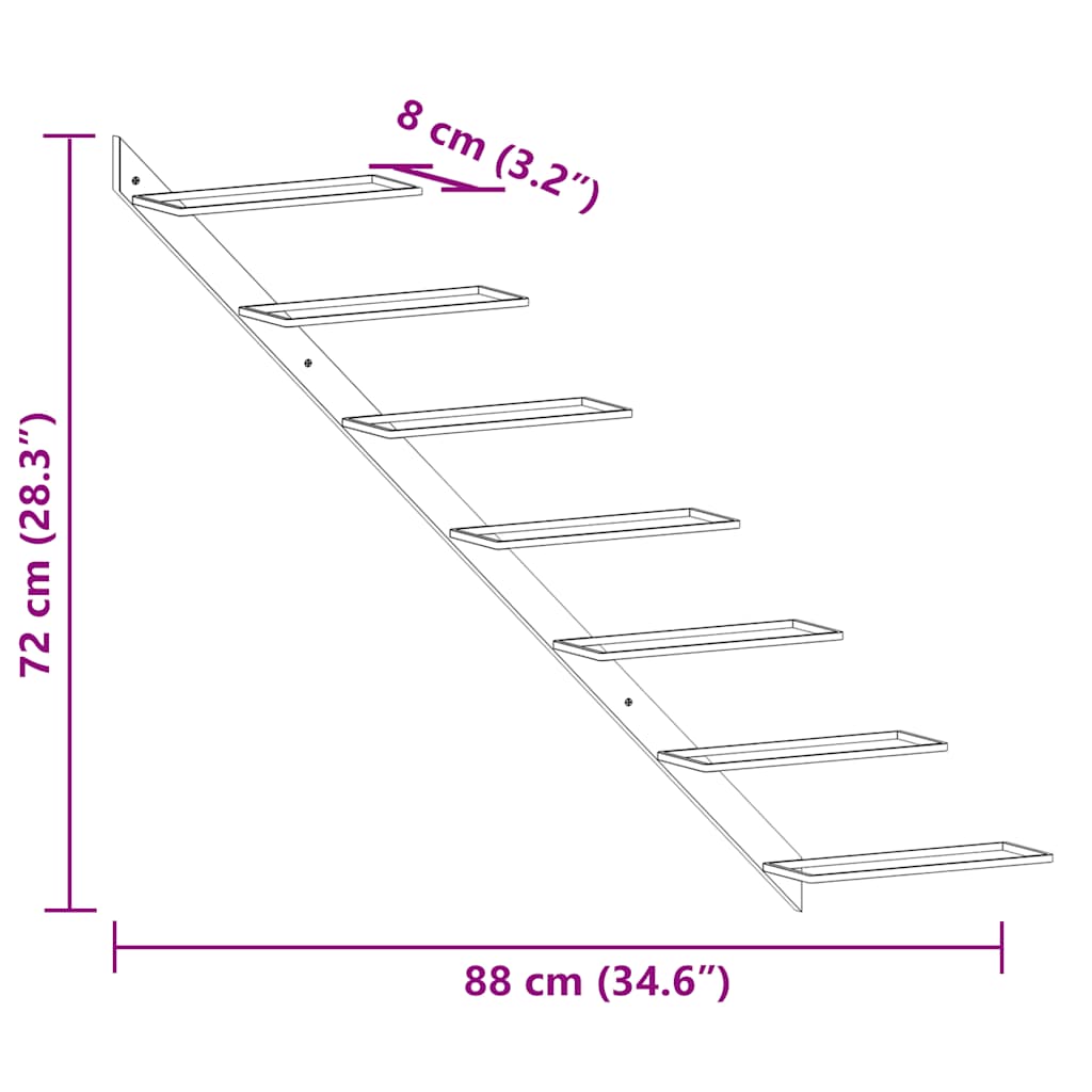 2 db fehér fém falra szerelhető bortartó állvány 7 palacknak