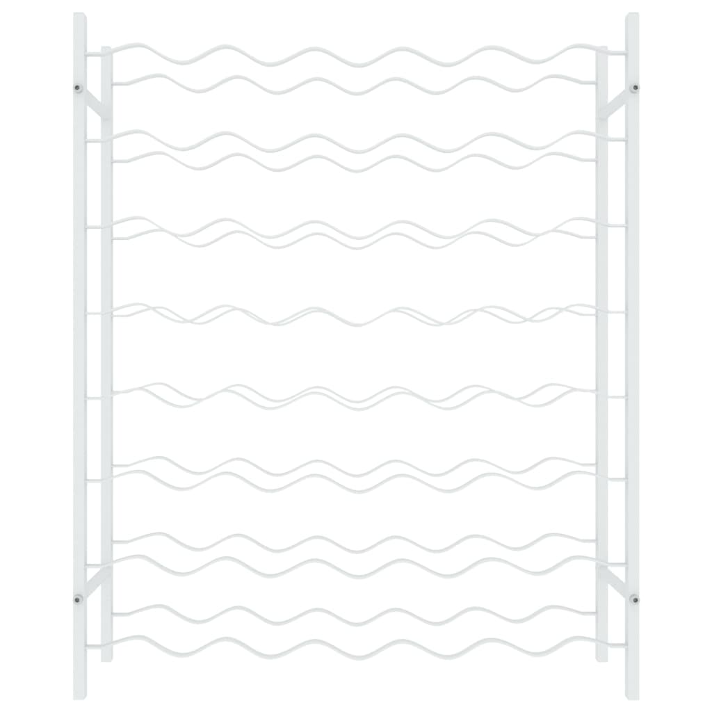 Fehér fém bortartó állvány 48 palackhoz