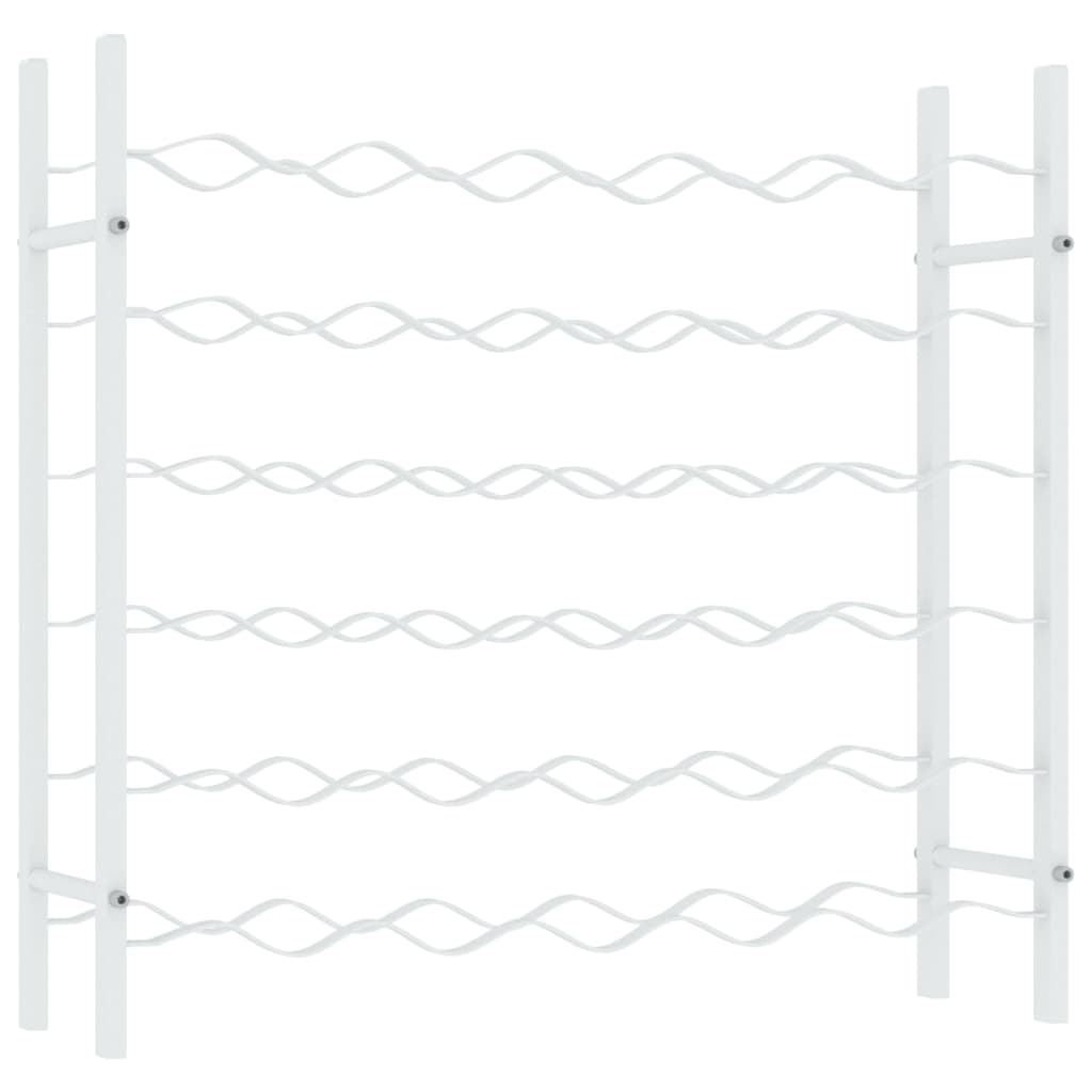 Fehér fém bortartó állvány 36 palackhoz