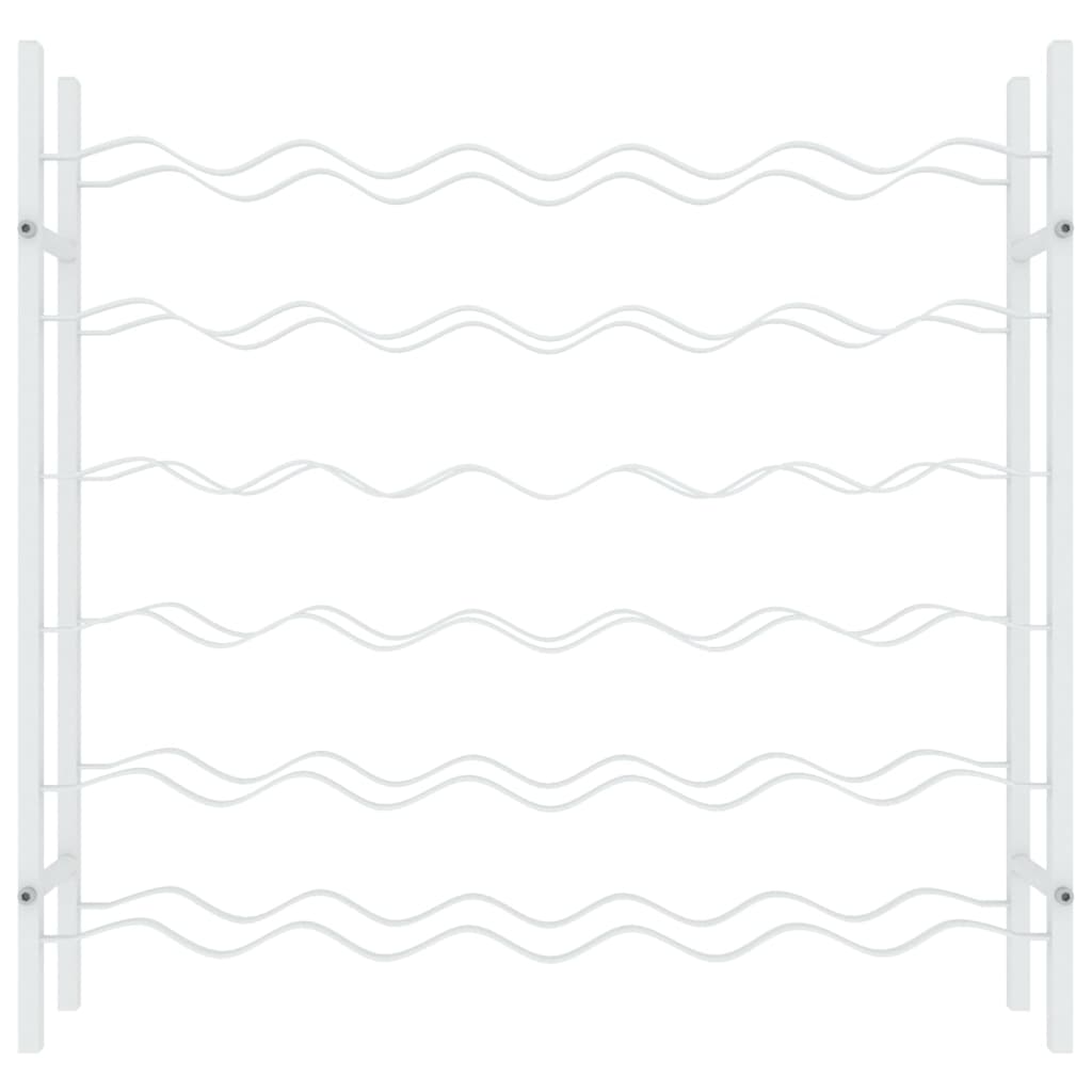 Fehér fém bortartó állvány 36 palackhoz