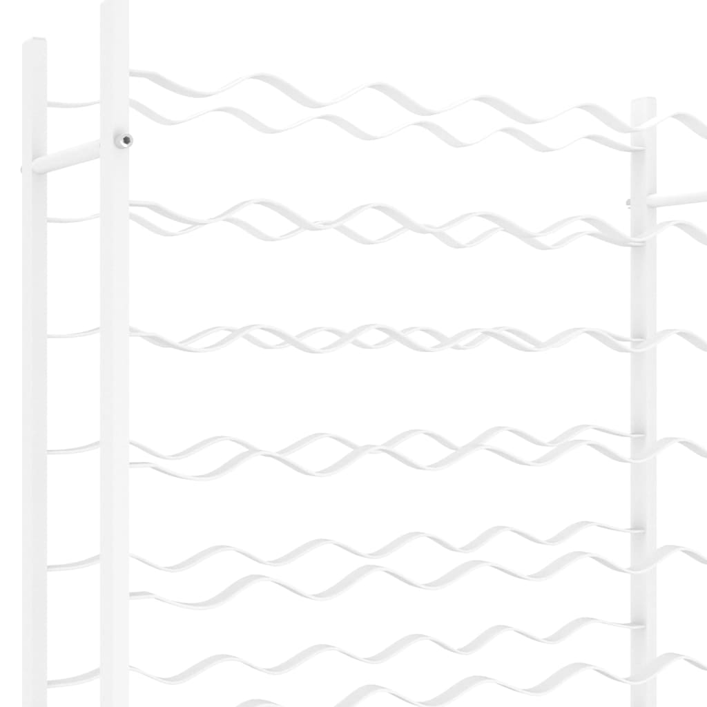 Fehér fém bortartó állvány 36 palackhoz