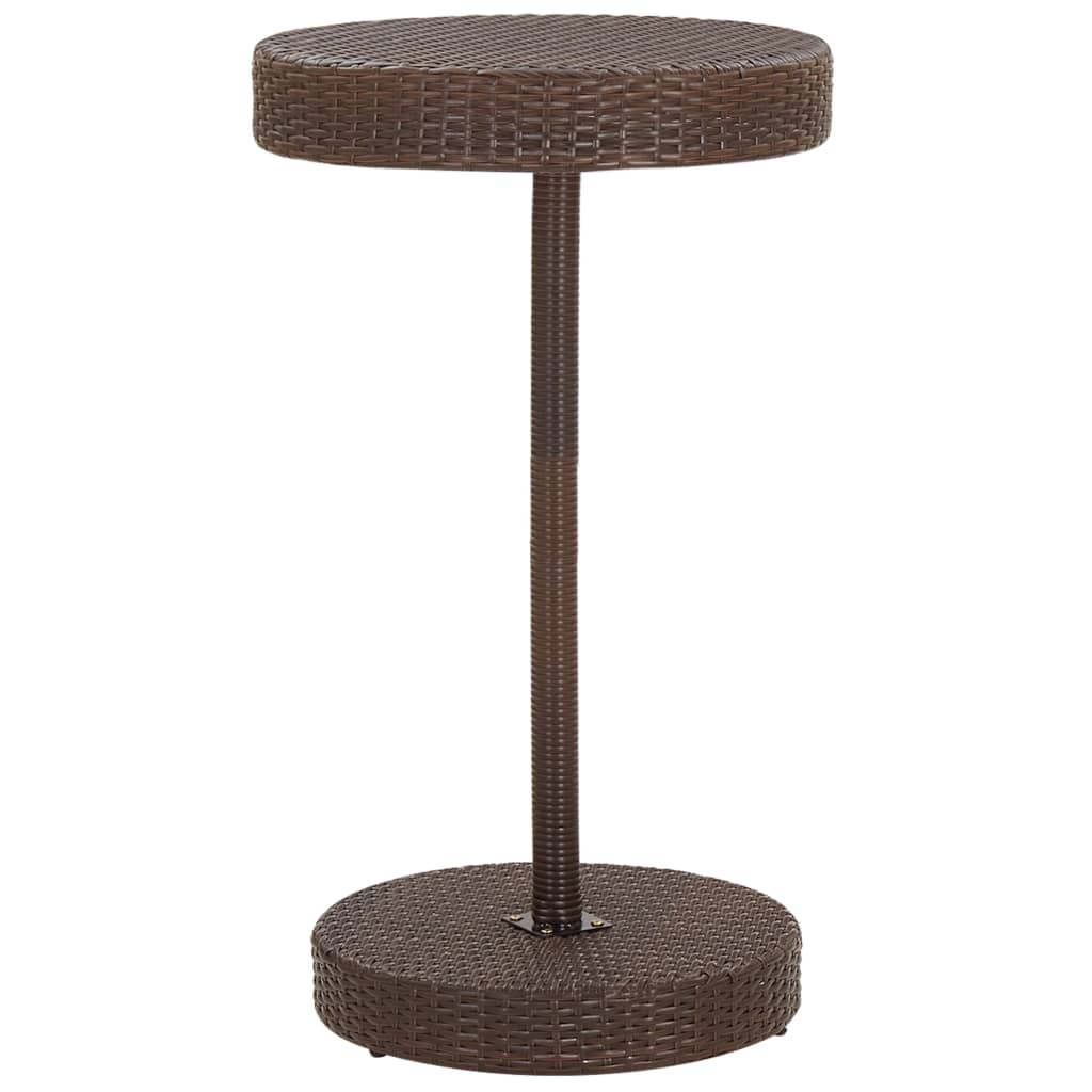 3 részes barna polyrattan kerti bárszett párnákkal