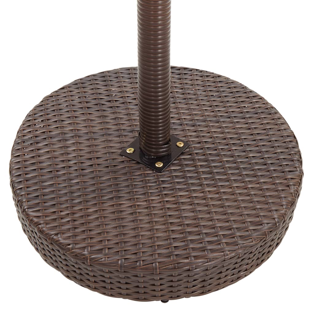 3 részes barna polyrattan kerti bárszett párnákkal
