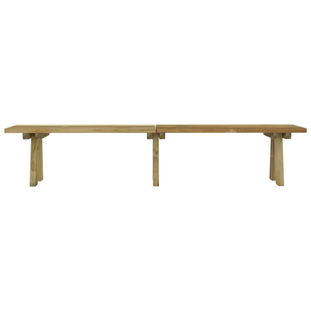 Impregnált tömör fenyőfa kerti pad 220 cm
