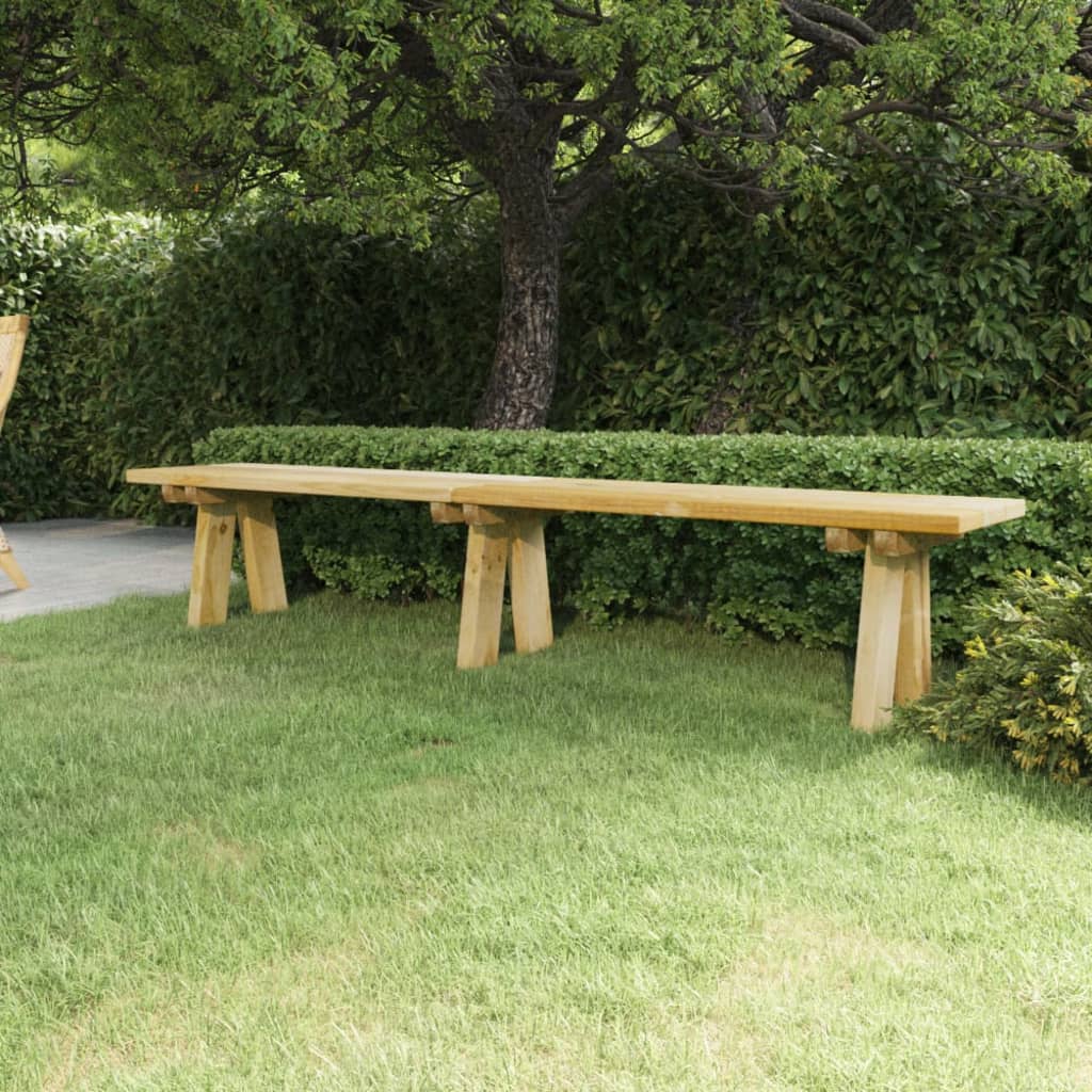Impregnált tömör fenyőfa kerti pad 220 cm