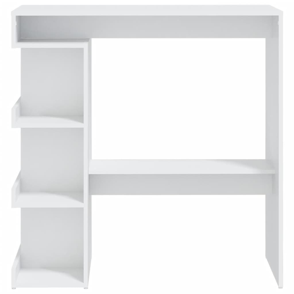 Fehér forgácslap bárasztal tárolópolccal 100 x 50 x 101,5 cm Fehér forgácslap bárasztal tárolópolccal 100 x 50 x 101,5 cm