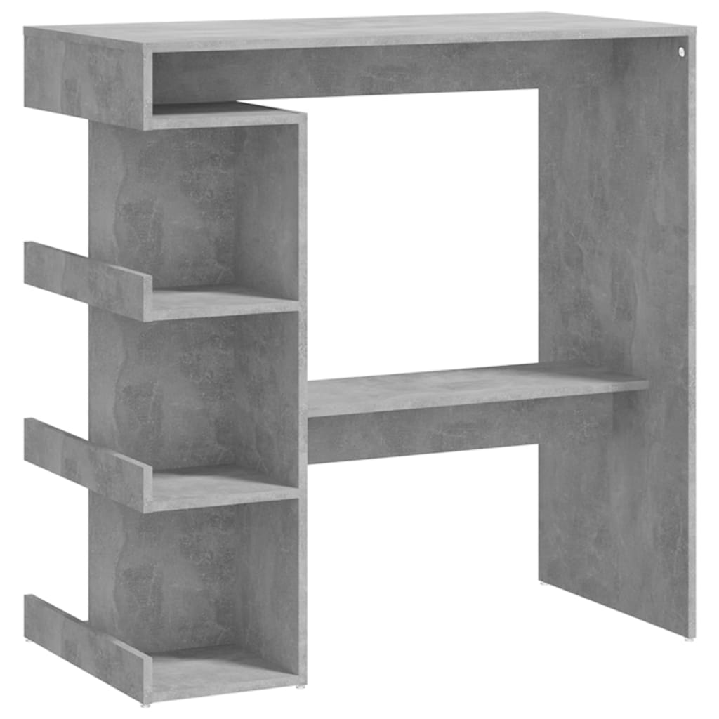 Betonszürke forgácslap bárasztal tárolópolccal 100x50x101,5 cm Betonszürke forgácslap bárasztal tárolópolccal 100x50x101,5 cm