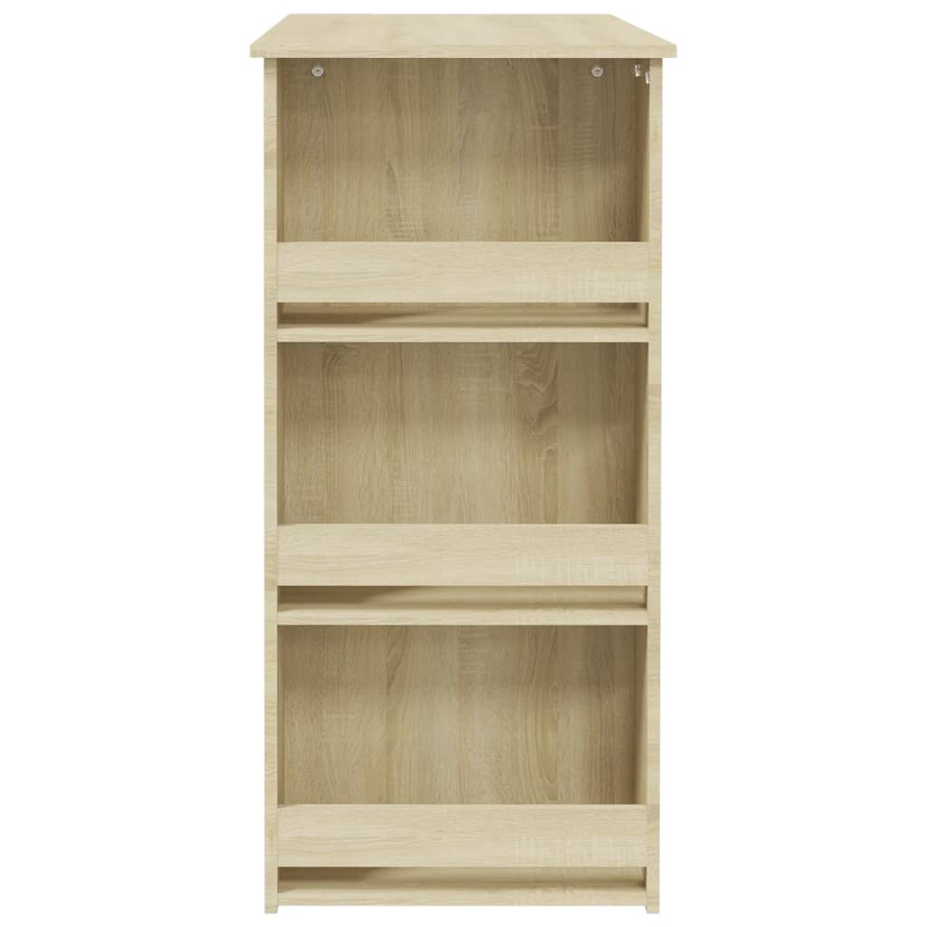 Sonoma tölgy színű bárasztal tárolópolccal 102 x 50 x 103,5 cm