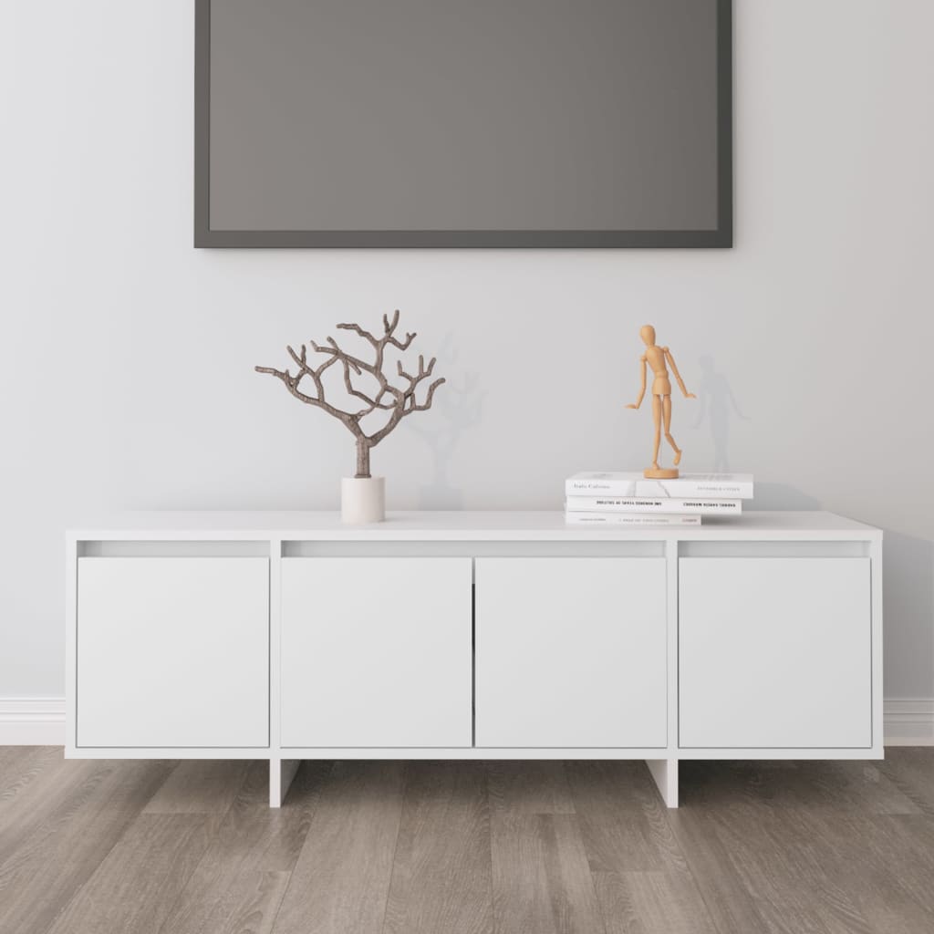 Fehér forgácslap tv-szekrény 120 x 30 x 40,5 cm
