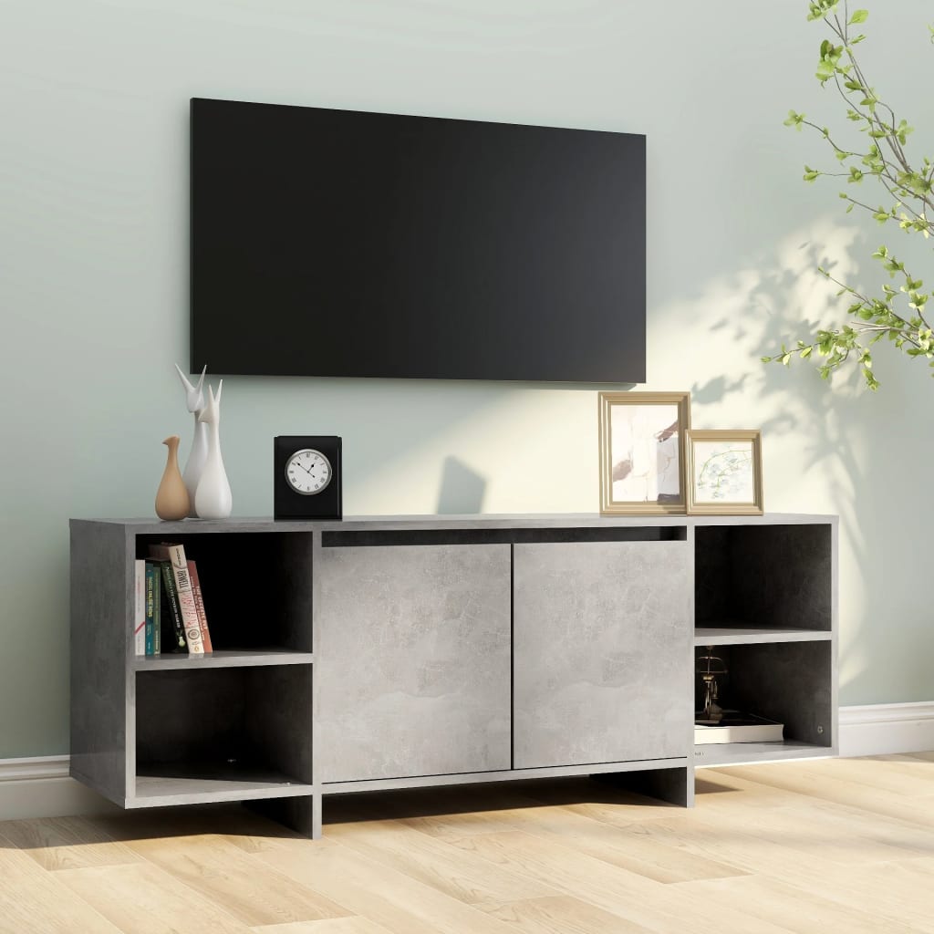 Betonszürke forgácslap tv-szekrény 130 x 35 x 50 cm Betonszürke forgácslap tv-szekrény 130 x 35 x 50 cm
