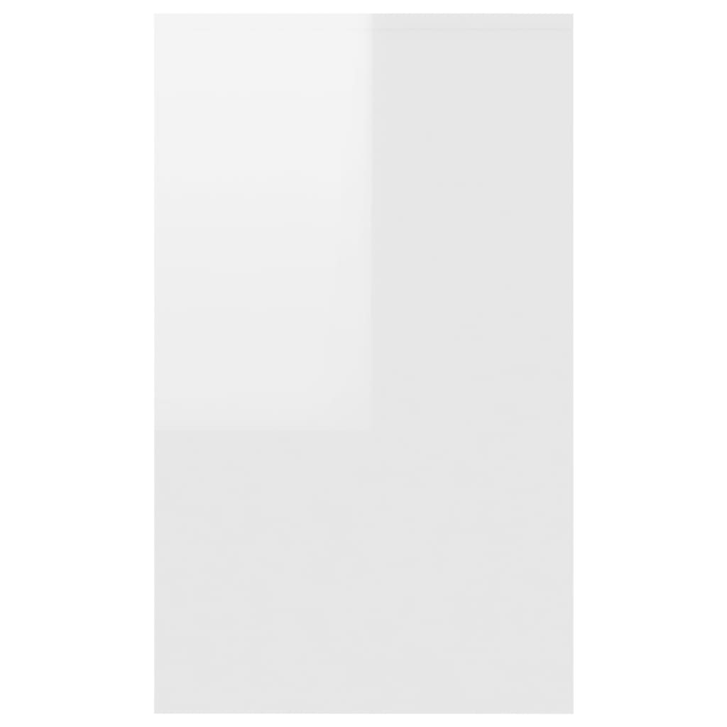 Magasfényű fehér tálalószekrény 3 fiókkal 120 x 41 x 75 cm