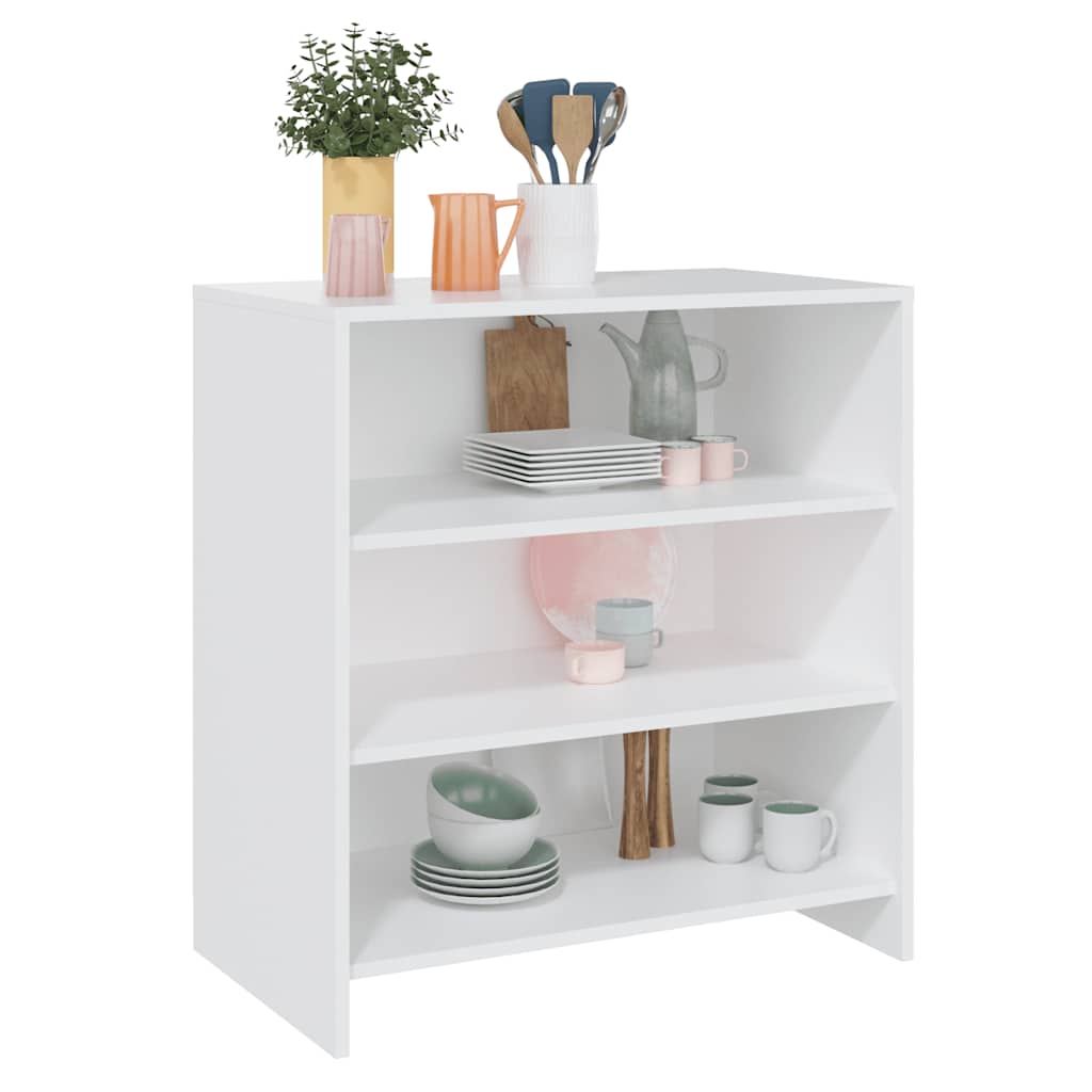 Fehér forgácslap tálalószekrény 70 x 40,5 x 75 cm