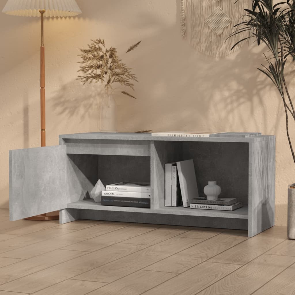 Betonszürke forgácslap tv-szekrény 90 x 35 x 40 cm