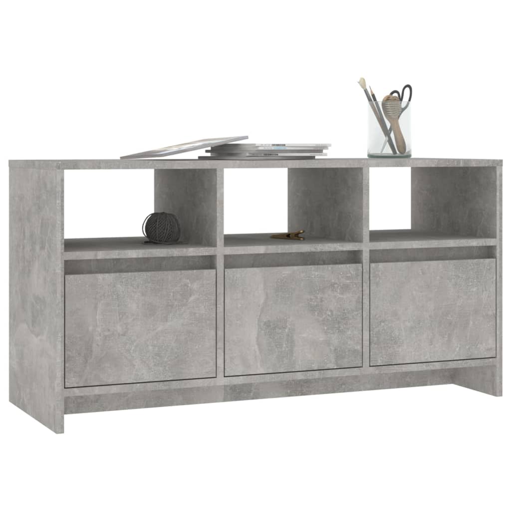 Betonszürke szerelt fa tv-szekrény 102x37,5x52,5 cm