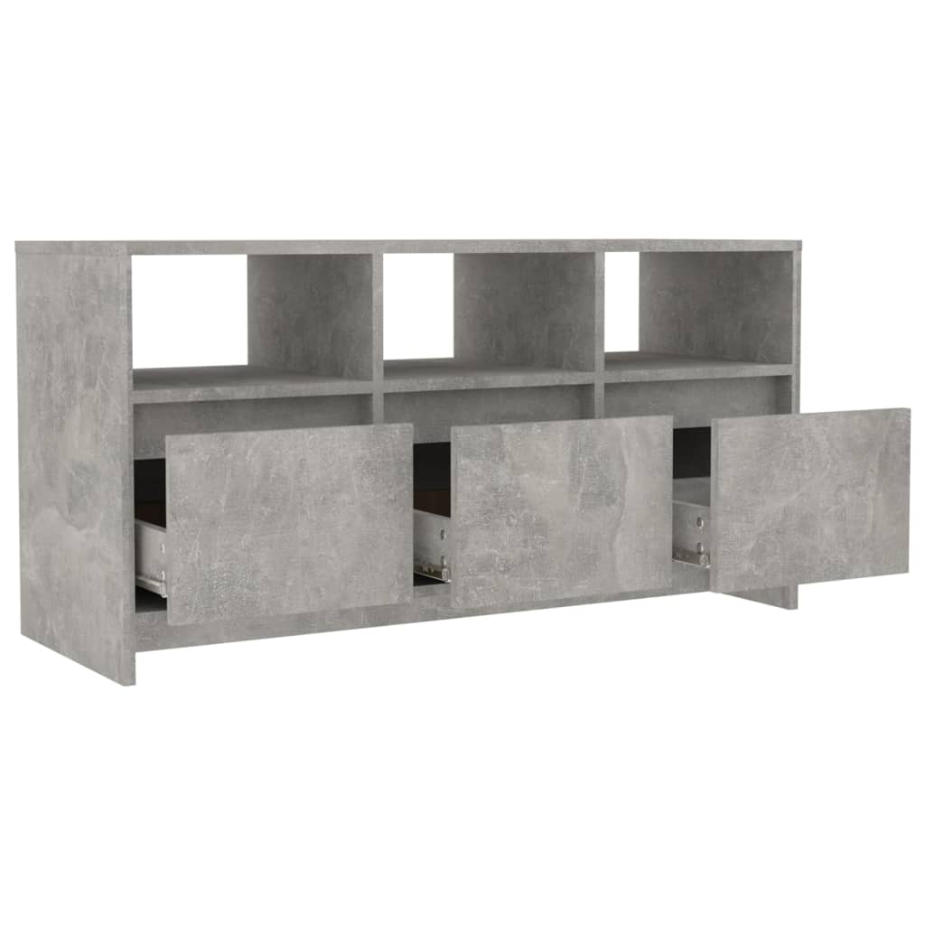 Betonszürke szerelt fa tv-szekrény 102x37,5x52,5 cm