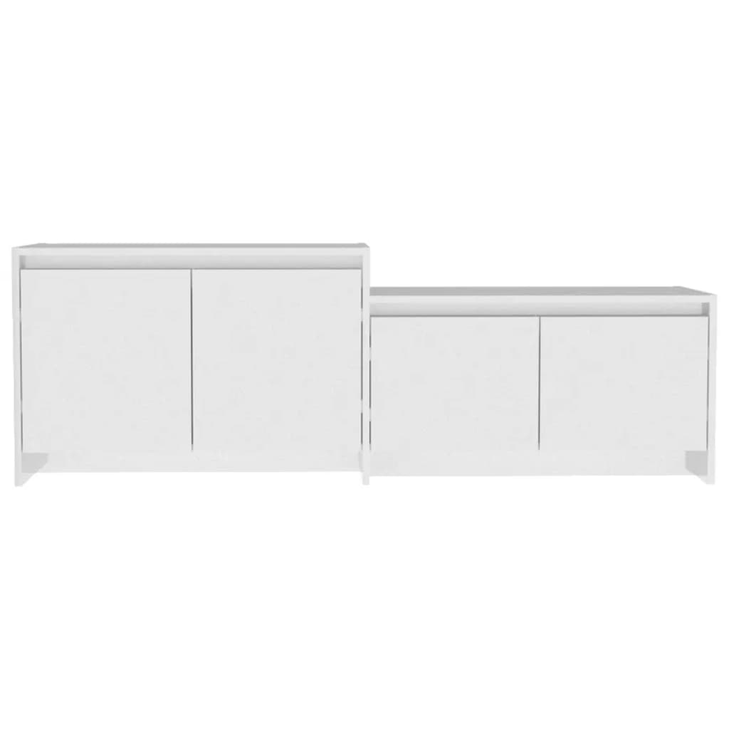Magasfényű fehér forgácslap tv-szekrény 146,5 x 35 x 50 cm Magasfényű fehér forgácslap tv-szekrény 146,5 x 35 x 50 cm