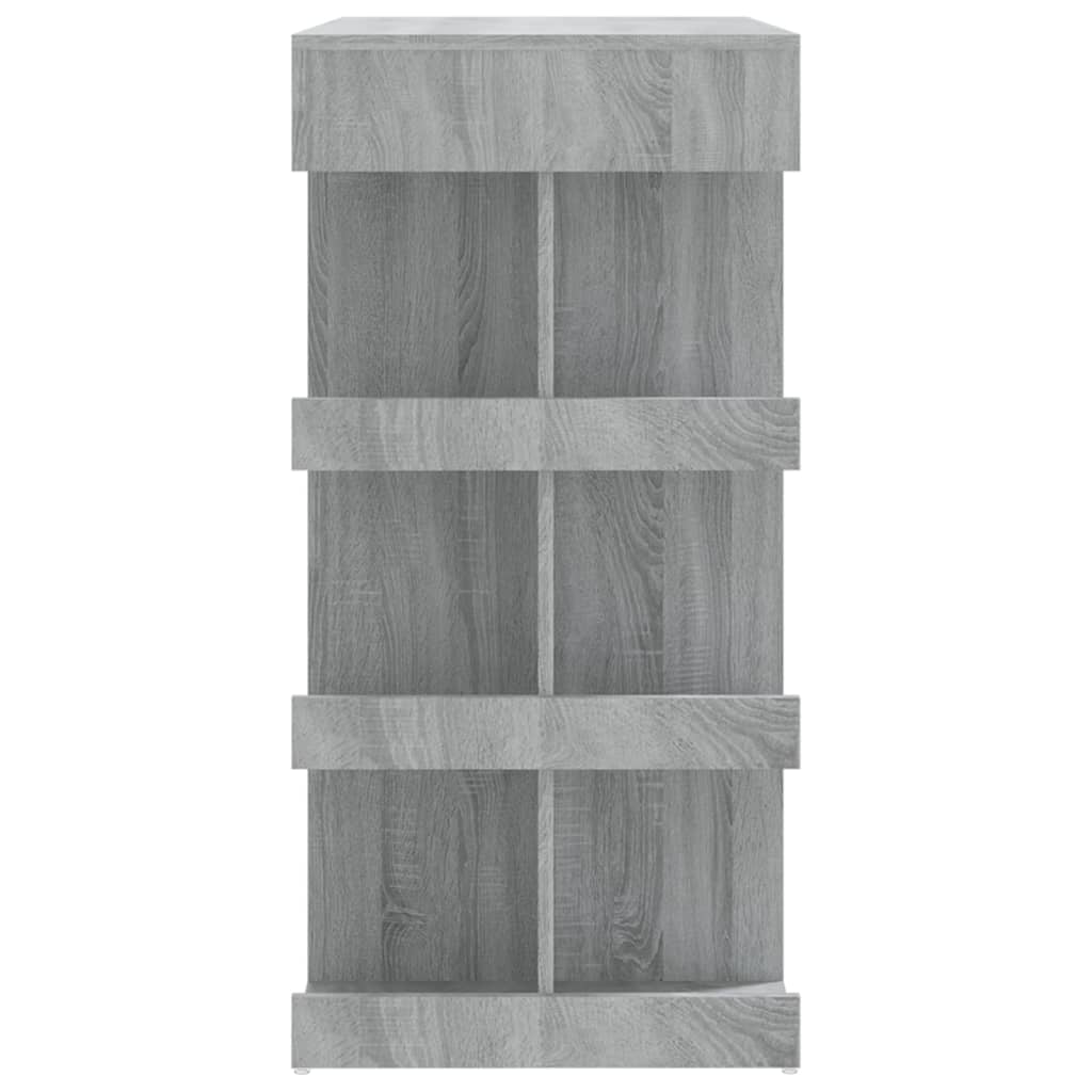 Szürke-sonoma színű bárasztal tárolópolccal 100 x 50 x 101,5 cm Szürke-sonoma színű bárasztal tárolópolccal 100 x 50 x 101,5 cm
