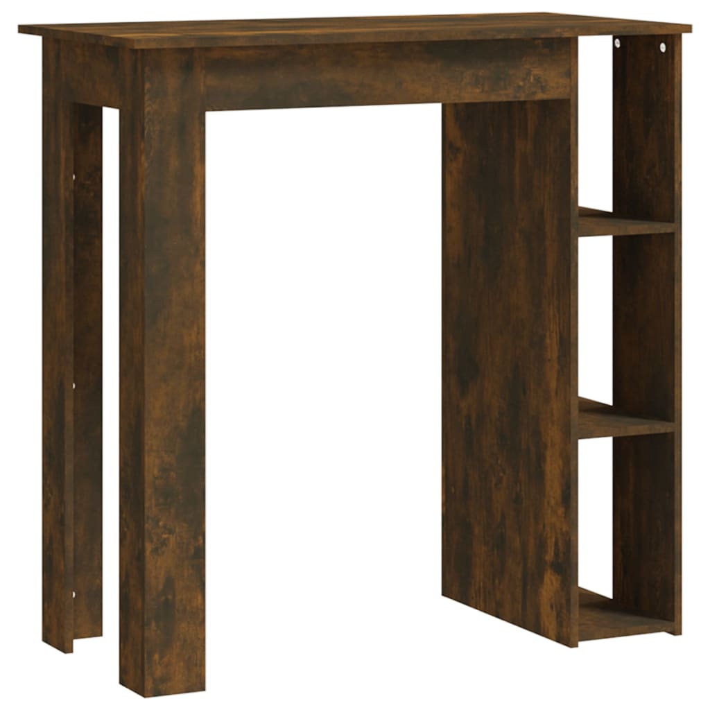Füstös tölgyszínű forgácslap bárasztal polccal 102x50x103,5 cm Füstös tölgyszínű forgácslap bárasztal polccal 102x50x103,5 cm