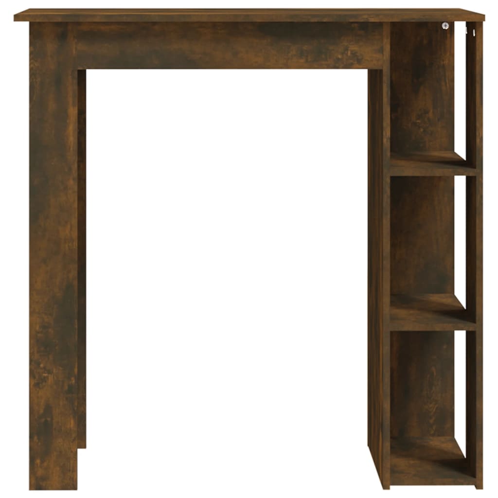 Füstös tölgyszínű forgácslap bárasztal polccal 102x50x103,5 cm Füstös tölgyszínű forgácslap bárasztal polccal 102x50x103,5 cm