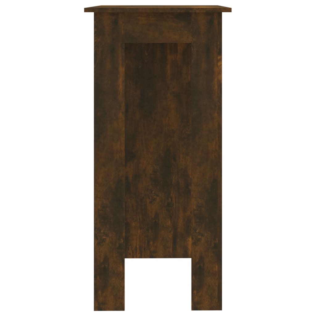 Füstös tölgyszínű forgácslap bárasztal polccal 102x50x103,5 cm Füstös tölgyszínű forgácslap bárasztal polccal 102x50x103,5 cm