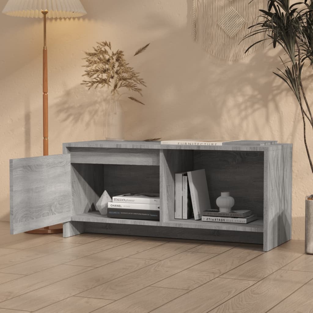 Szürke-sonoma színű forgácslap tv-szekrény 90 x 35 x 40 cm Szürke-sonoma színű forgácslap tv-szekrény 90 x 35 x 40 cm