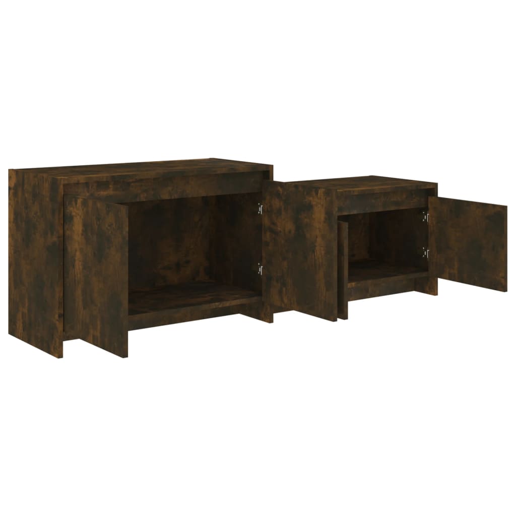 Füstös tölgy színű forgácslap tv-szekrény 146,5 x 35 x 50 cm Füstös tölgy színű forgácslap tv-szekrény 146,5 x 35 x 50 cm