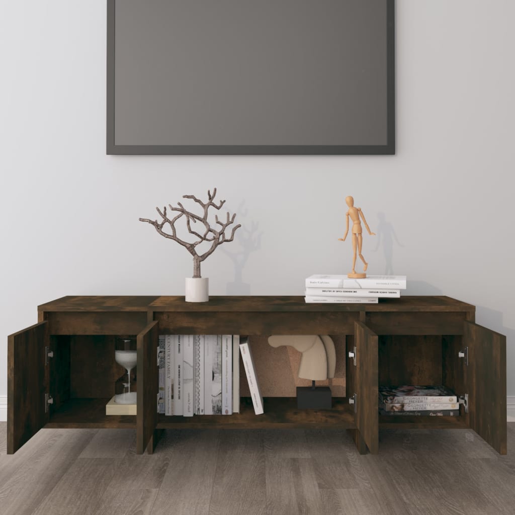 Füstös tölgy színű forgácslap tv-szekrény 120 x 30 x 40,5 cm Füstös tölgy színű forgácslap tv-szekrény 120 x 30 x 40,5 cm