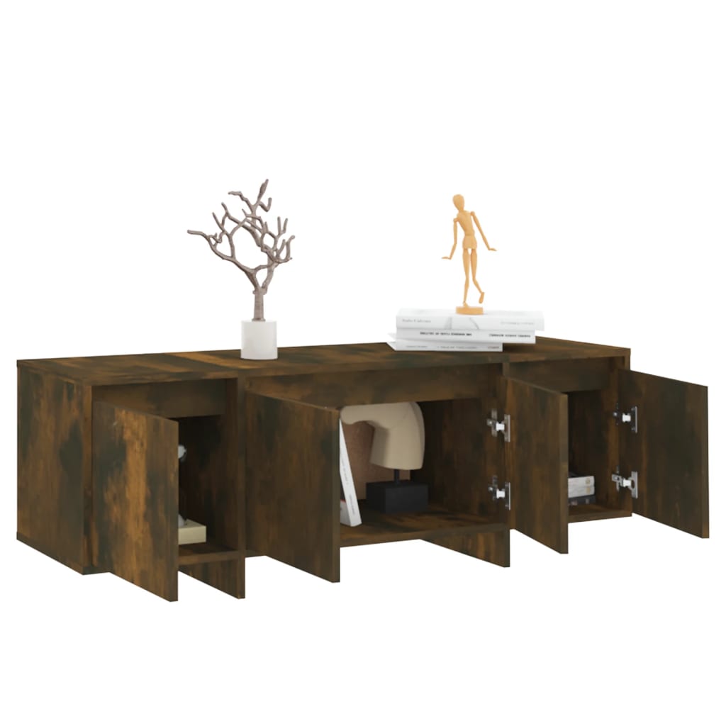 Füstös tölgy színű forgácslap tv-szekrény 120 x 30 x 40,5 cm Füstös tölgy színű forgácslap tv-szekrény 120 x 30 x 40,5 cm