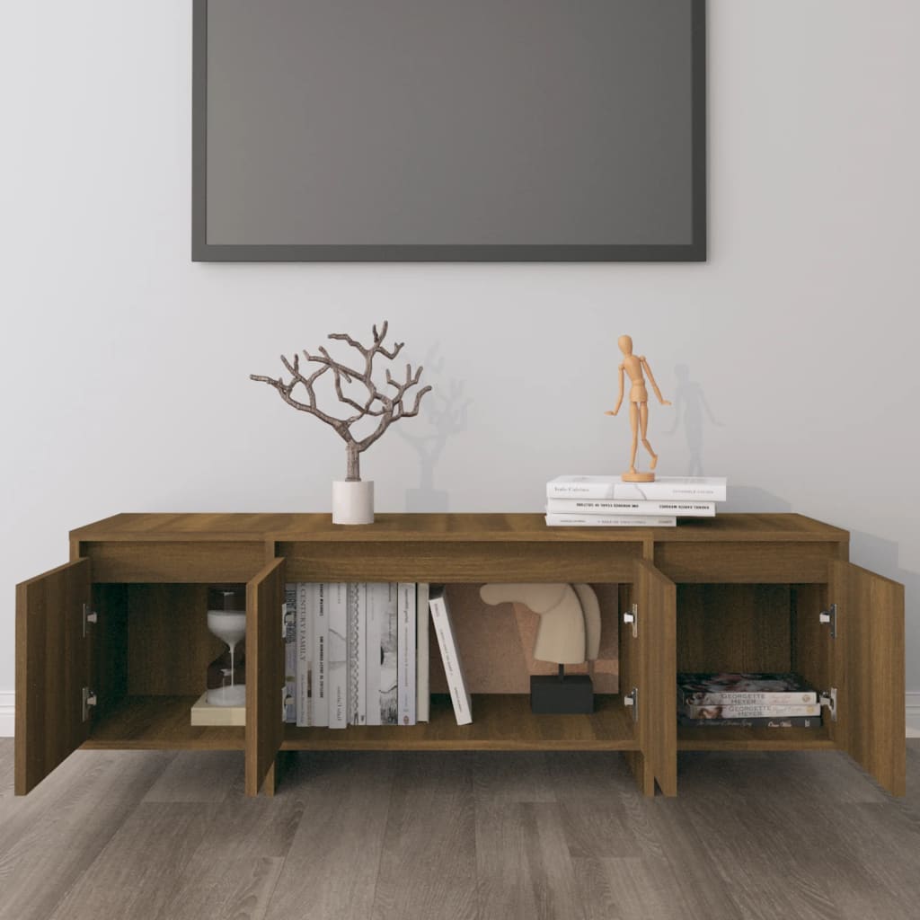 Barna tölgy színű forgácslap tv-szekrény 120 x 30 x 40,5 cm Barna tölgy színű forgácslap tv-szekrény 120 x 30 x 40,5 cm