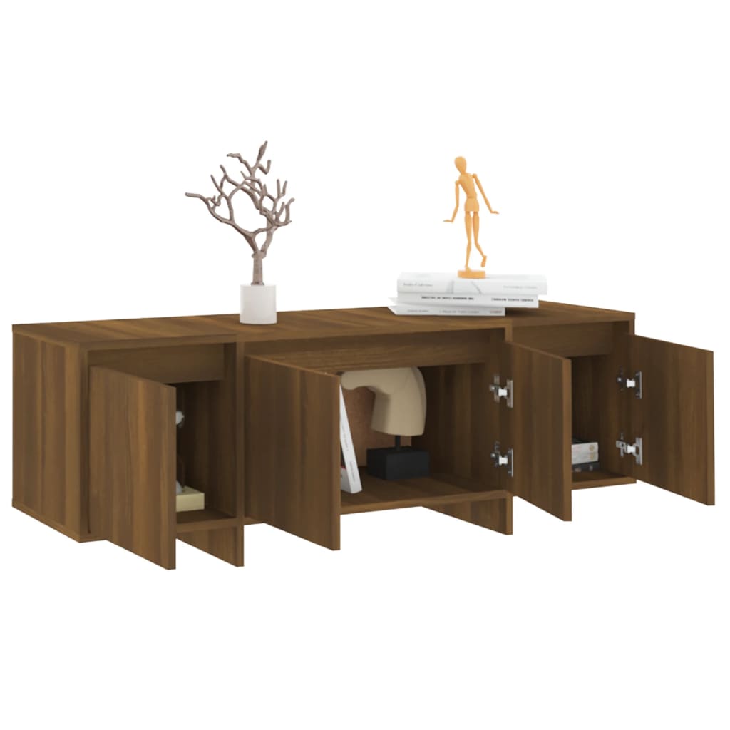 Barna tölgy színű forgácslap tv-szekrény 120 x 30 x 40,5 cm Barna tölgy színű forgácslap tv-szekrény 120 x 30 x 40,5 cm