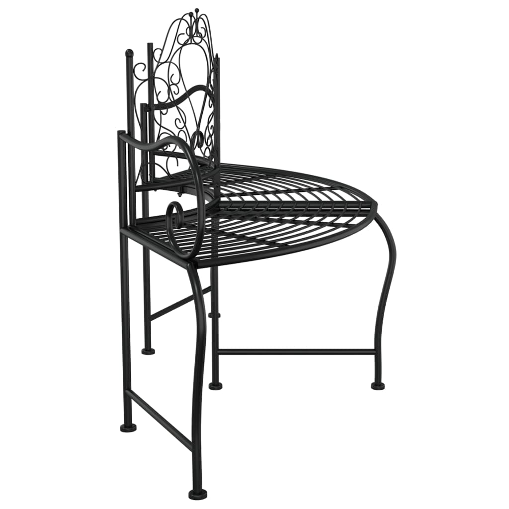 Fekete acél fa körüli pad 150 cm Fekete acél fa körüli pad 150 cm