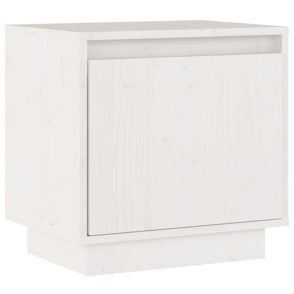 Fehér tömör fenyőfa éjjeliszekrény 40 x 30 x 40 cm