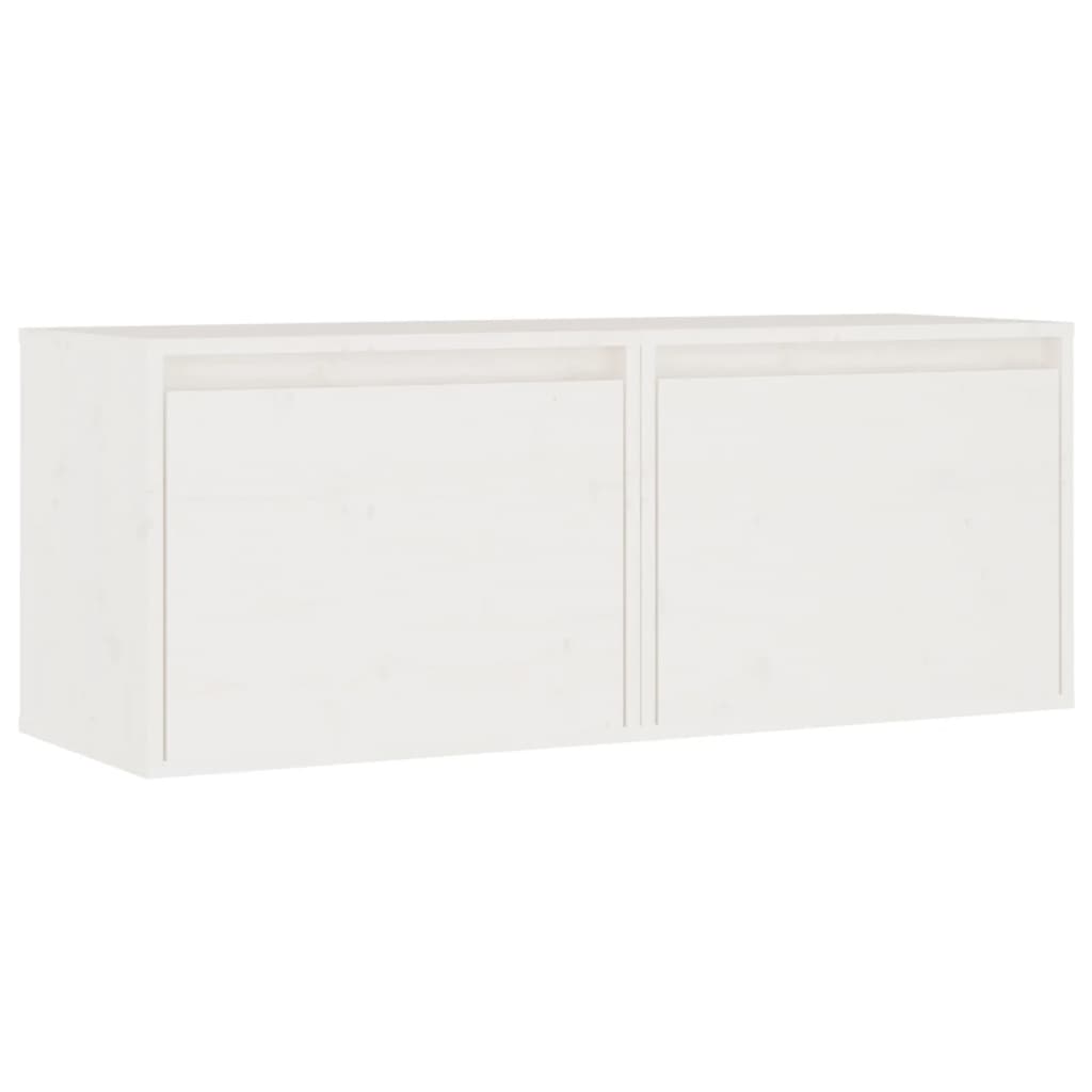 2 darab fehér tömör fenyőfa faliszekrény 45 x 30 x 35 cm