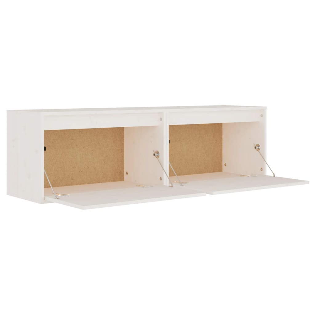 2 darab fehér tömör fenyőfa faliszekrény 60 x 30 x 35 cm 2 darab fehér tömör fenyőfa faliszekrény 60 x 30 x 35 cm