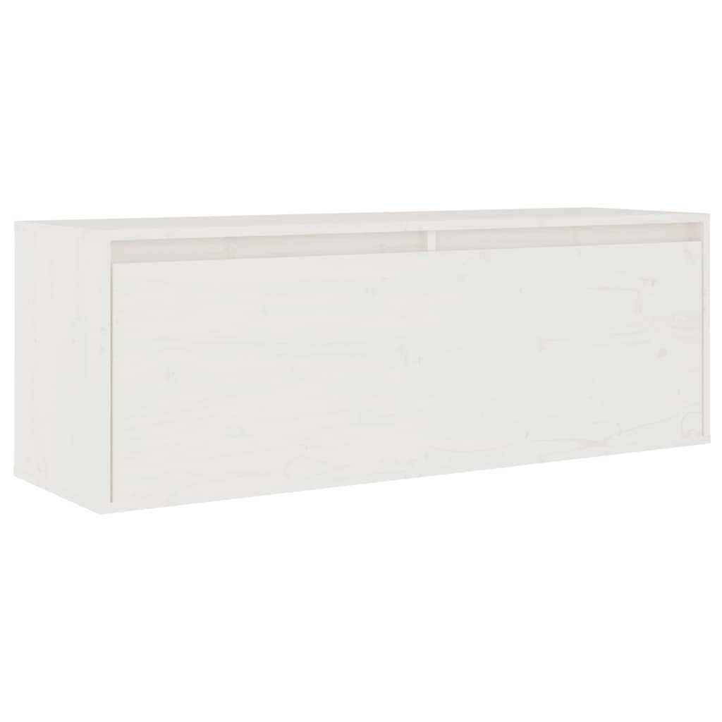 Fehér tömör fenyőfa faliszekrény 100 x 30 x 35 cm Fehér tömör fenyőfa faliszekrény 100 x 30 x 35 cm