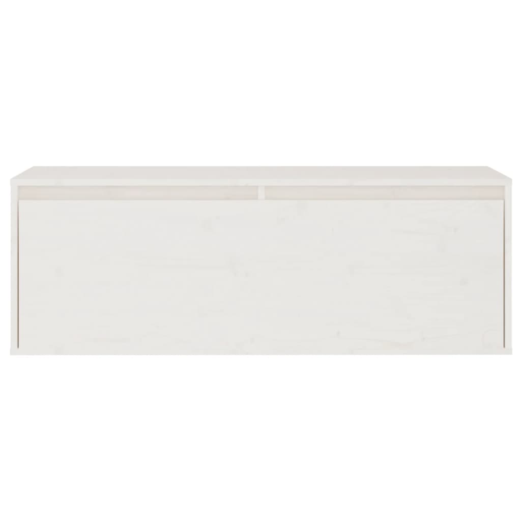 Fehér tömör fenyőfa faliszekrény 100 x 30 x 35 cm Fehér tömör fenyőfa faliszekrény 100 x 30 x 35 cm