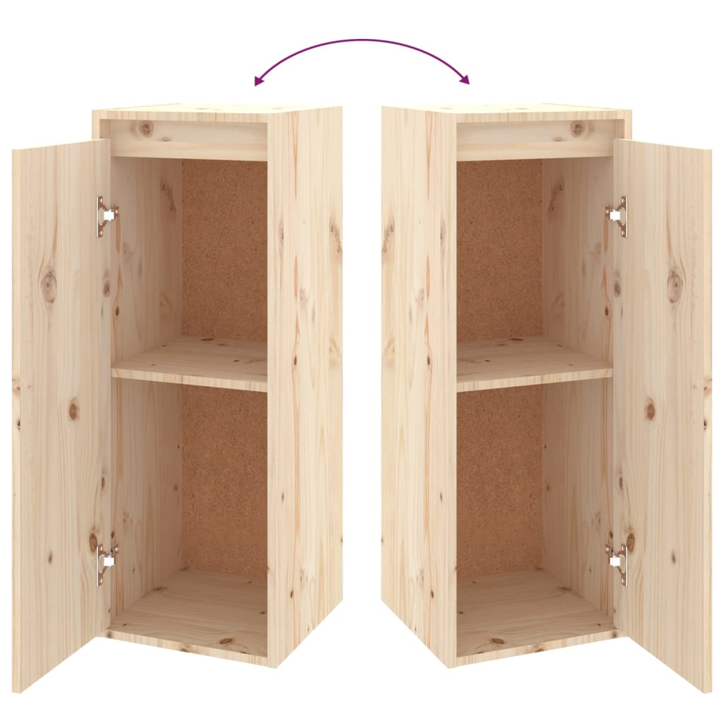 Tömör fenyőfa faliszekrény 30 x 30 x 80 cm