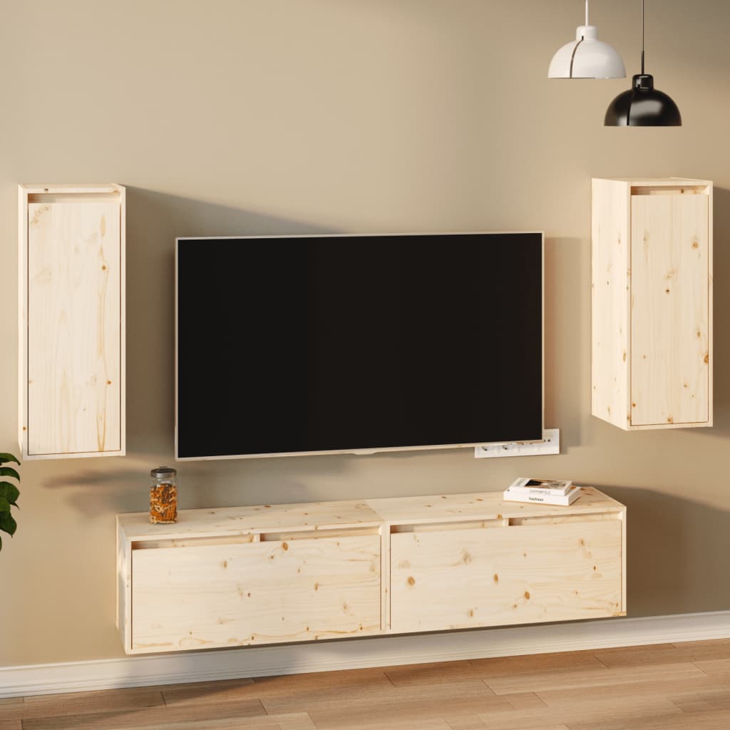 2 darab tömör fenyőfa faliszekrény 30 x 30 x 80 cm 2 darab tömör fenyőfa faliszekrény 30 x 30 x 80 cm