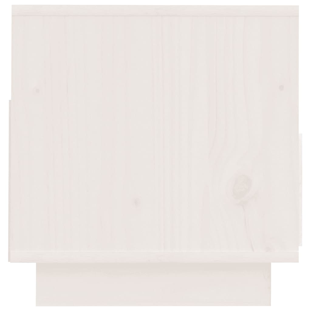 Fehér tömör fenyőfa tv-szekrény 60 x 35 x 37 cm