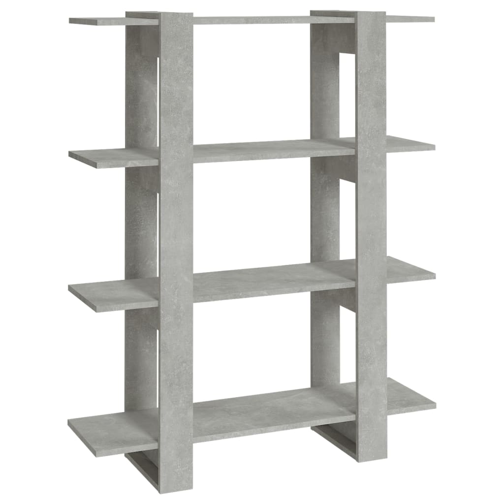 Betonszürke könyvszekrény/térelválasztó 100 x 30 x 123,5 cm