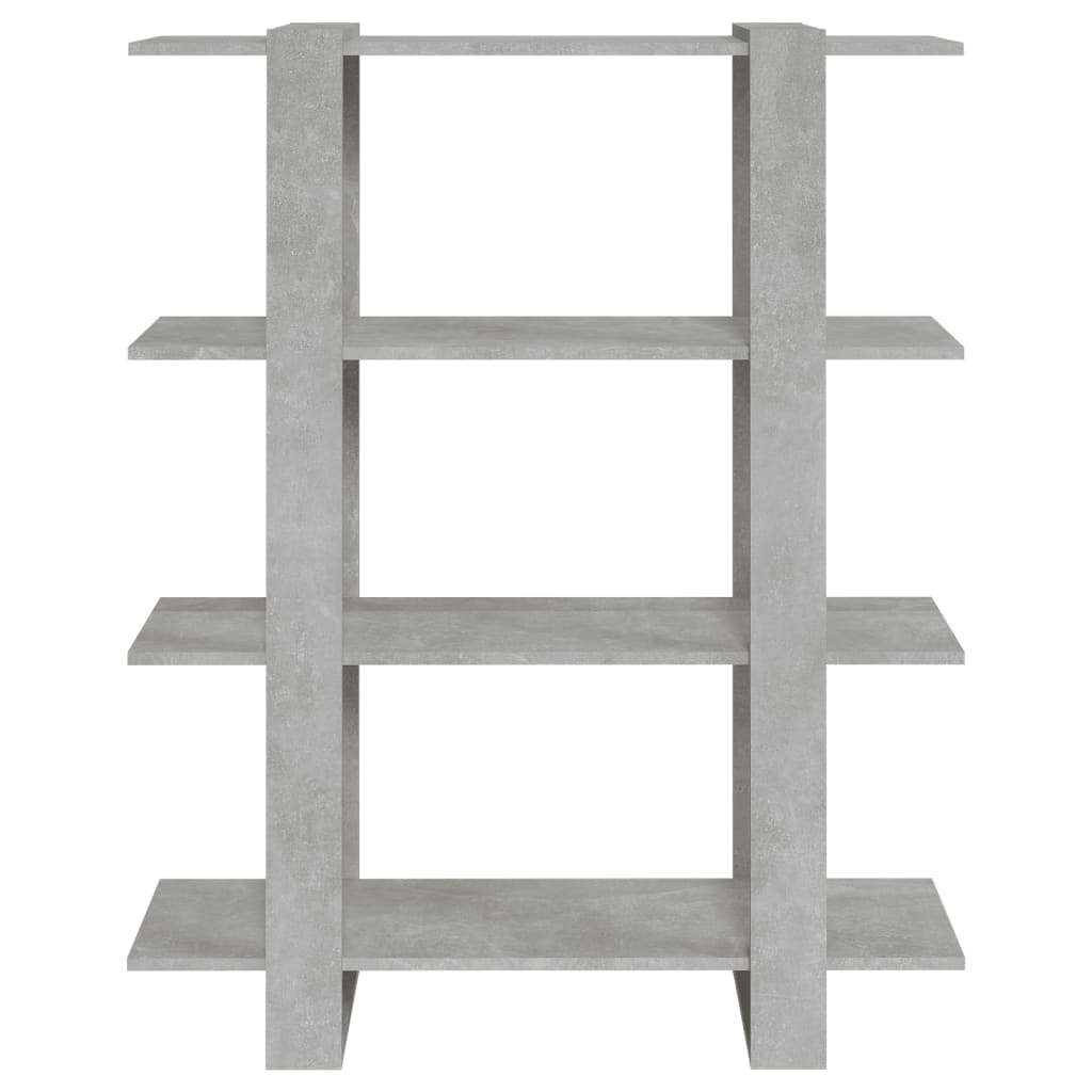Betonszürke könyvszekrény/térelválasztó 100 x 30 x 123,5 cm