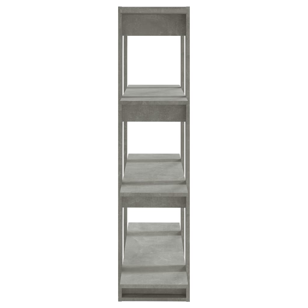 Betonszürke könyvszekrény/térelválasztó 100 x 30 x 123,5 cm