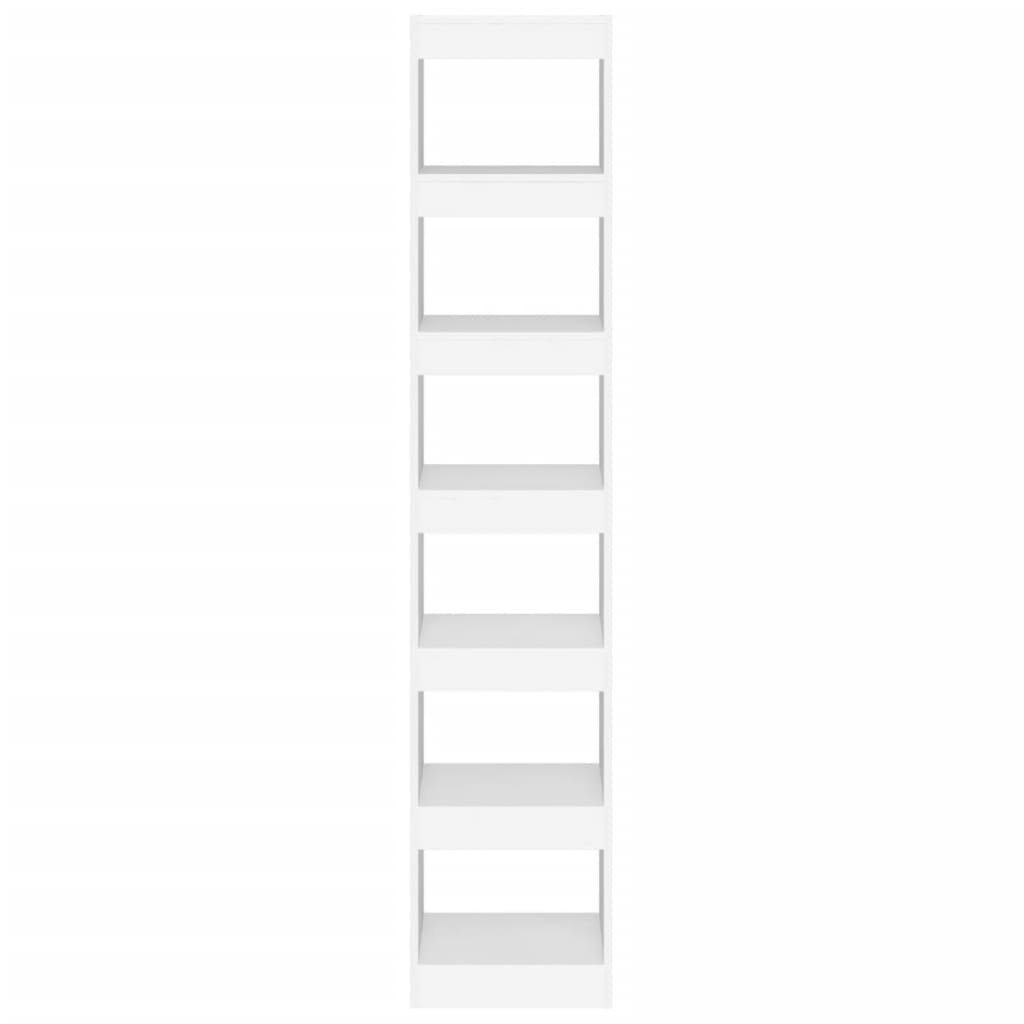 Fehér térelválasztó könyvszekrény 40 x 30 x 198 cm
